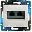 Розетка компьютерная Brille RJ45 кат 5 UTP-1 774 230 Валена белая (774230) - миниатюра 1