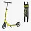 Самокат двухколесный желтый Best Scooter FL-14320, стальная рама, ручной тормоз, полиуретановые колеса 200 мм, передний амортизатор. - миниатюра 1