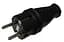 Вилка каучукова пряма з заземленням Lumano Arctic IP44 16A чорна (black) (17938) - мініатюра 1