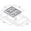 Робоча поверхня Fabiano FHG 14-44 VGH-T White glass - мініатюра 2
