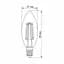Лампочка Videx Filament C37F 6W E14 3000K 220V (VL-C37F-06143) - мініатюра 3