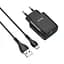 МЗП Hoco C72Q Glorious QC3.0 18W (1USB-A) + кабель USB to MicroUSB Чорний - мініатюра 1