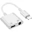 Аудиоадаптер для Apple разветвитель Lightning TRRS 3.5 F/ Lightning F 0.1 м белый - миниатюра 1