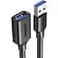 Подовжувач Ugreen USB 3.0 AM/AF штекер - роз'єм 1.5 м, чорний (40656) - мініатюра 1