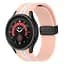 Браслет для Samsung Galaxy Watch 6 Classic 43mm 6 Classic 47mm - розово-белый ширина крепления 20мм силикон Watchbands Cls-line-black (W35-943242342) - миниатюра 2