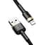 Кабель Baseus Dura Series Cable USB to Lightning 2.4A 1m P10377801U01-00 Black-Gold - мініатюра 2