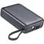Батарея універсальна SWISSTEN 20000mAh SPACE 22/5W PD QC w/built-in cables USB-C/LIGHTNING Silver (8595217490598) - мініатюра 1