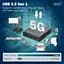 Подовжувач Digitus USB 3.2 Gen1, для використання з кабелем Cat6A, до 100 м, 3 х USB-A, 1 x USB-C, чорний - мініатюра 4