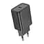 Сетевое зарядное устройство Hoco N60 Gentle single port PD20W charger (EU) черный - миниатюра 1