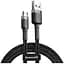 Кабель Baseus Cafule Cable USB for Micro 2.4A 0.5 м Grey/Black (CAMKLF-AG1) - мініатюра 1