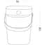 Емкость для хранения MVM My Home 750 мл прозрачная с белым (KP-07 M T/WHITE) - миниатюра 3