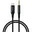 Перехідник USB-C to jack 3.5mm stereo audio (CDLA) 2.0m Choetech (AUX008-BK) - мініатюра 1