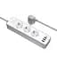 Подовжувач Borofone BAC9 Power PD20W (3USB-A/1C/3xSocket) (2m) White - мініатюра 2