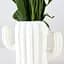 Ваза декоративна МВМ My Home, 11 см, біла (DH-FLOWERS-02 WHITE) - мініатюра 4