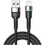 Дата кабель USB 2.0 AM to Lightning 2.0m 2.4A LED black Essager (EXCL-XCDA01) - миниатюра 1