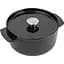 Каструля KitchenAid Cast Iron чавунна з кришкою 22 см 3.3 л чорна (CC006058-001) - мініатюра 1