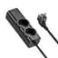 Мережевий подовжувач Hoco NS10 Wisdom 2-Position (PD67W/3C1A) Desktop Socket Black - мініатюра 2