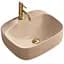 Умивальник Rea Luiza 50 beige mat накладний REA-U9609 - мініатюра 1
