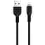 Кабель Hoco X20 USB to iP 2.4A 1 м PVC TPE connectors чорний - мініатюра 1
