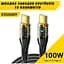 Кабель Essager USB Type-C to Type-C 100W швидка зарядка 20V 5A 1.2 м - мініатюра 2
