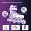 Ролики Neon Combo Skates Розмір 30-33 Фіолетовий - мініатюра 6