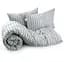 Набор Руно одеяло 200х220 + 2 подушки 50х70 силиконовий Grey Braid 925.52_Grey Braid - миниатюра 1