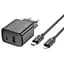 Сетевое зарядное устройство Hoco CS23A Sunlight dual-port PD30W+QC3.0 charger set(C to iP) черный - миниатюра 1