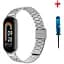 Ремінець для фітнес-браслета Tamister для Xiaomi Mi Band 8 і 9 металевий тип В із застібкою сріблястий - мініатюра 1