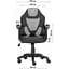 Геймерське дитяче крісло GT Racer X-1414 Black/Pink [122623] - мініатюра 9