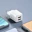 Комплект Адаптер мережевий HOCO Type-C Cable Briar dual port charger set N8 2USB білий - мініатюра 7