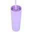Охлаждающий матовый стакан 473 мл BPA-Free с трубочкой 21х6.5см violet - миниатюра 1