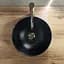 Умивальник Rea Stella black marble brushed накладний REA-U9086, Чорний матовий - мініатюра 3