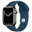 Смарт-часы Apple Watch Series 7 GPS + Cellular 41mm Graphite Stainless Steel with Abyss Blue Sport Band [MKHJ3] [62620] - миниатюра 1