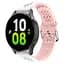 Ремешок для Garmin Forerunner 55 Forerunner 245 Forerunner 645 - бело-розовый ширина крепления 20мм силикон Watchbands Flower (W38-4WB82970221) - миниатюра 2
