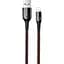 Кабель Baseus C-shaped Light Intelligent Power-off Cable USB to Lightning 2A 1m CALCD-01 Black - миниатюра 1