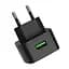 Блок зарядний Адаптер мережевий Hoco C70A Cutting-edge 1USB QC3.0 3A чорний - мініатюра 3