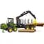 Іграшкова машинка Bruder Трактор John Deere 1210E з системою захоплення, причепом та колодами 1:16 (2133) - мініатюра 3