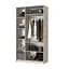 Шафа 3-дверна з антресоллю MebelStar Оскар Gloss BL-B, комплект полиць 120x52x260 см Дуб рістрето/Латте (MBS-5433) - мініатюра 2