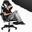 Кресло геймерское Yato Player с подставкой для ног и массажем White/Black (100009) - миниатюра 10