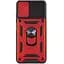 Ударостойкий чехол Camshield Serge Ring для Xiaomi 11T / 11T Pro Червоний, TPU+PC, Шторка на камеру - миниатюра 3