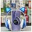 Беспроводные детские наушники Cat Ear STN-28 Bluetooth с кошачьими ушками светящимися синие - миниатюра 3