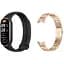 Фітнес-браслет Xiaomi Smart Band 9 Midnight Black + металевий ремінець Type С Rose gold - мініатюра 1