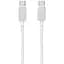 Кабель Usams US-SJ696 60W Striped Data Cable Type-C To Type-C-KY Series 2 м білий - мініатюра 1