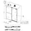Двері в нішу Koer SR SD06-140x220-TR-01 прозоре скло Easy Clean 8 мм, хром KR5368, універсальні, прозорий, хром - мініатюра 2