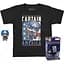 Набір Funko Pop Марвел Капітан Америка Marvel Captain America з футболкою 4 см FP M CA TS L - мініатюра 1