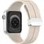 Ремешок DK для Apple Watch 38mm (Series 1 / 2 / 3) Silicone Sport Magnetic (017247) (ivory / silver) - миниатюра 2