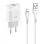 Зарядное сетевое Hoco C73A Glorious 2USB 2.4A MicroUSB Белый - миниатюра 1