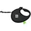 Повідець-рулетка для собак Waudog R-leash з контейнером для пакетів, світловідбивна стрічка, L, до 40 кг, 5 м, чорний - мініатюра 1