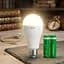 Лампа светодиодная с аккумулятором E27 New Emergency lamp 2x18650, смарт лампочка - аварийная лампа - миниатюра 1