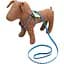 Комплект капроновый Lucky Pet Лапки: шлея 24-28х38-46х1 см + поводок, серо-голубой - миниатюра 2